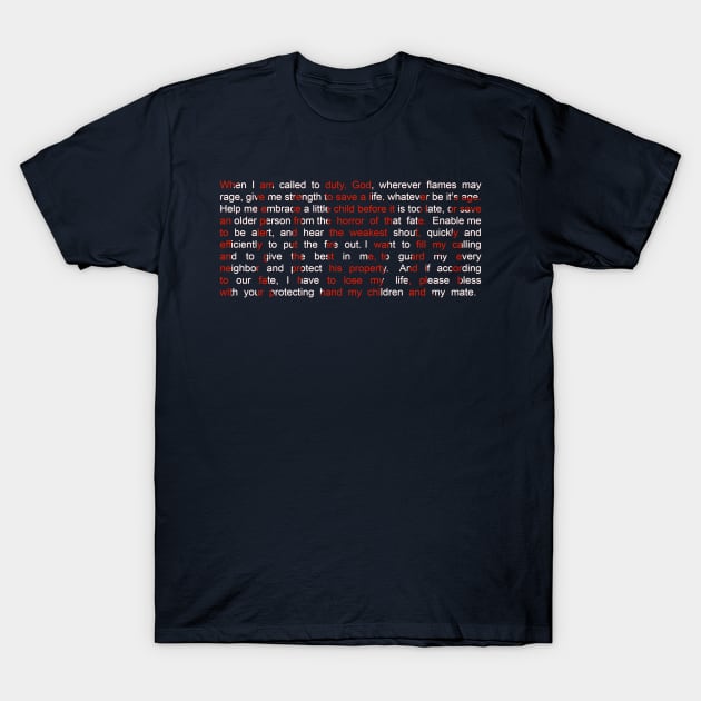 Firefighter's Prayer (10-75) T-Shirt by Original Astoria Kid